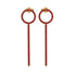 Hanging Circle Ruby Earrings - Lilah No. 10 image 1