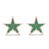 Star Stud Emerald Earrings - Star No. 5