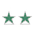 Star Stud Emerald Earrings - Star No. 6