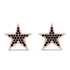 Star Stud Black Diamond Earrings - Star No. 8 image 1
