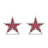 Star Stud Ruby Earrings - Star No. 12