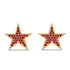 Star Stud Ruby Earrings - Star No. 10