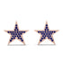 Star Stud Sapphire Earrings - Star No. 14