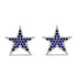 Star Stud Sapphire Earrings - Star No. 15