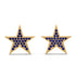 Star Stud Sapphire Earrings - Star No. 13