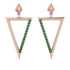 Triangle Emerald Stud Earrings - Amiyah No. 5