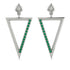 Triangle Emerald Stud Earrings - Amiyah No. 6