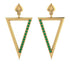 Triangle Emerald Stud Earrings - Amiyah No. 4