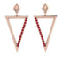 Triangle Ruby Stud Earrings - Amiyah No. 11