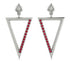 Triangle Ruby Stud Earrings - Amiyah No. 12