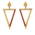 Triangle Ruby Stud Earrings - Amiyah No. 10
