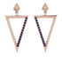 Triangle Sapphire Stud Earrings - Amiyah No. 14