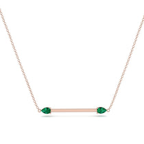 Minimalist Pear Emerald Necklace - Melissa No. 5 image 1
