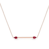 Minimalist Pear Ruby Necklace - Melissa No. 11 image 1