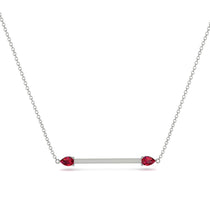 Minimalist Pear Ruby Necklace - Melissa No. 12 image 1