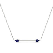 Minimalist Pear Sapphire Necklace - Melissa No. 15 image 1