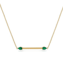 Minimalist Pear Emerald Necklace - Melissa No. 4 image 1