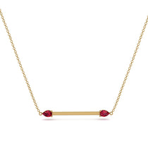 Minimalist Pear Ruby Necklace - Melissa No. 10 image 1