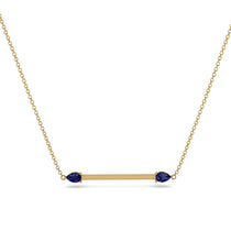 Minimalist Pear Sapphire Necklace - Melissa No. 13 image 1
