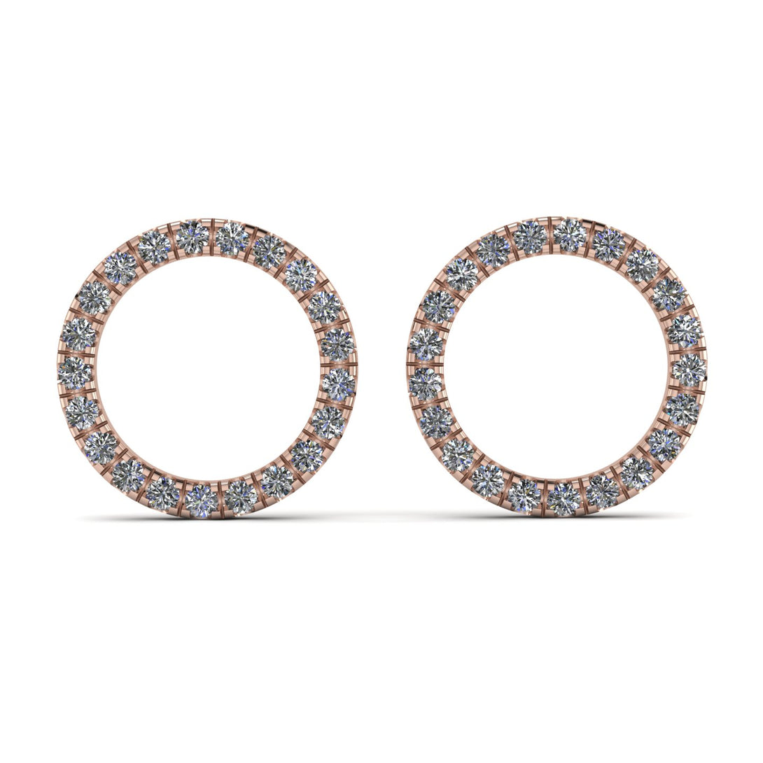 Circle Stud Diamond Earring - Lucille No. 2