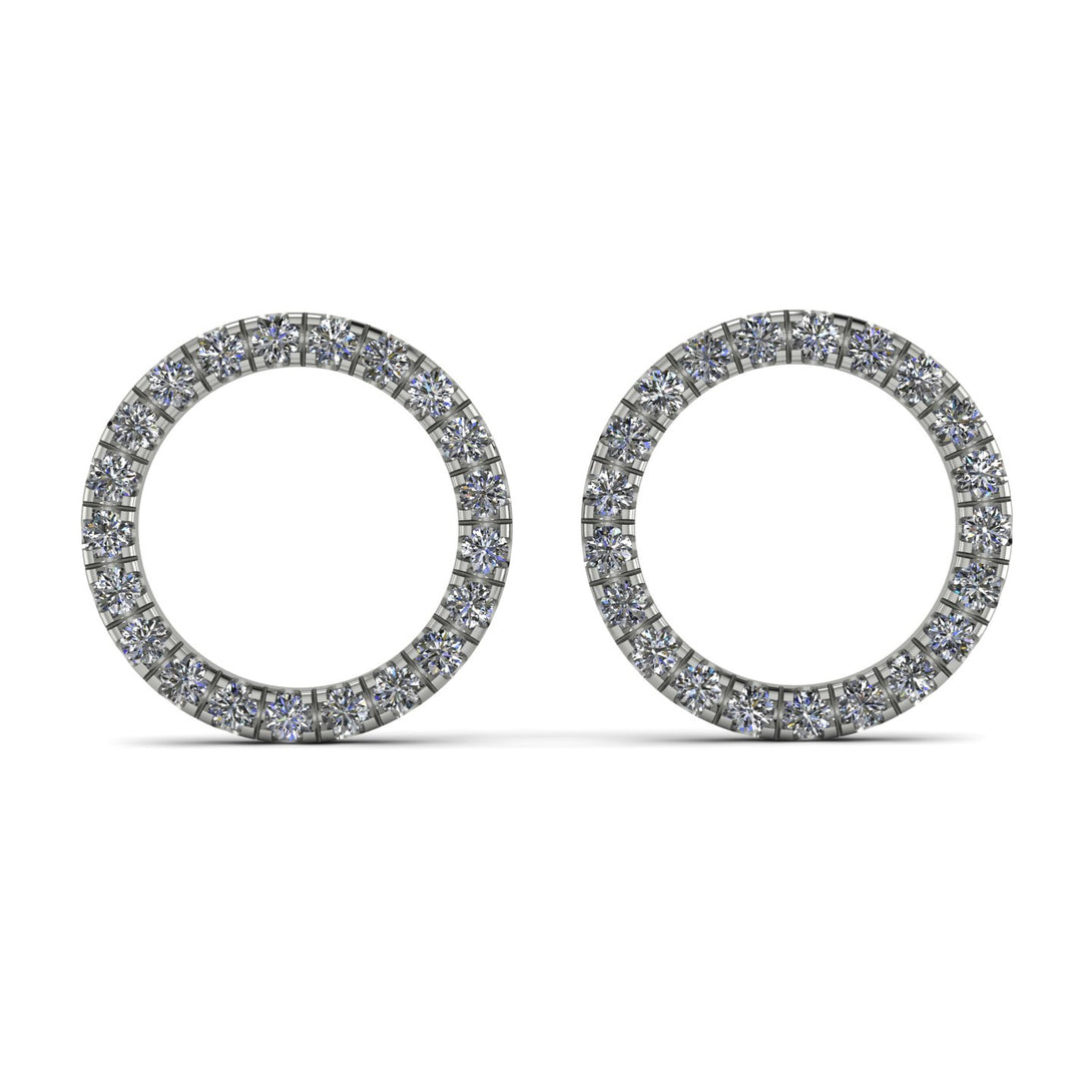 Circle Stud Diamond Earring - Lucille No. 3