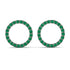 Circle Stud Emerald Earring - Lucille No. 6
