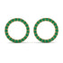Circle Stud Emerald Earring - Lucille No. 4