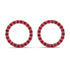 Circle Stud Ruby Earring - Lucille No. 11