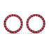 Circle Stud Ruby Earring - Lucille No. 12