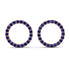 Circle Stud Sapphire Earring - Lucille No. 14