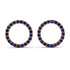 Circle Stud Sapphire Earring - Lucille No. 13