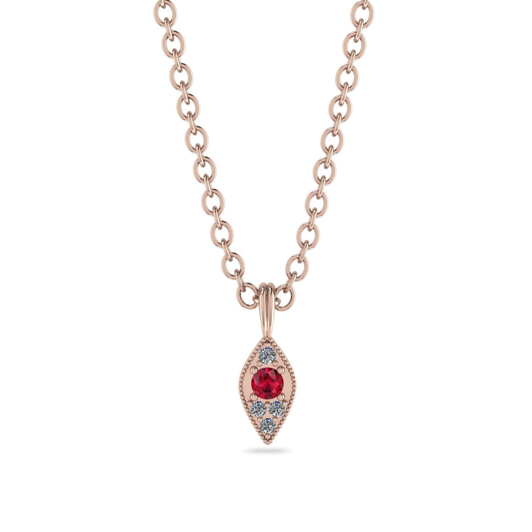 Milgrain Diamond Necklace - Jessie No. 11