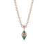 Milgrain Emerald Necklace - Jessie No. 17