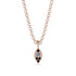 Milgrain Black Diamond Necklace - Jessie No. 32