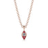 Milgrain Ruby Necklace - Jessie No. 47