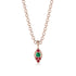 Milgrain Ruby Necklace - Jessie No. 50