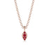Milgrain Ruby Necklace - Jessie No. 56