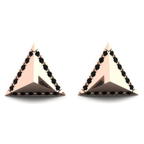 Triangle Black Diamond Earrings Geometrical - Milan No. 8 image 1