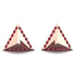Triangle Ruby Earrings Geometrical - Milan No. 11