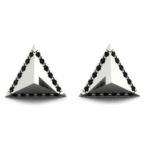 Triangle Black Diamond Earrings Geometrical - Milan No. 9 image 1