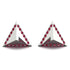 Triangle Ruby Earrings Geometrical - Milan No. 12
