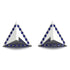 Triangle Sapphire Earrings Geometrical - Milan No. 15