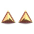 Triangle Ruby Earrings Geometrical - Milan No. 10