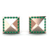 Square Emerald Earrings - Elora No. 5