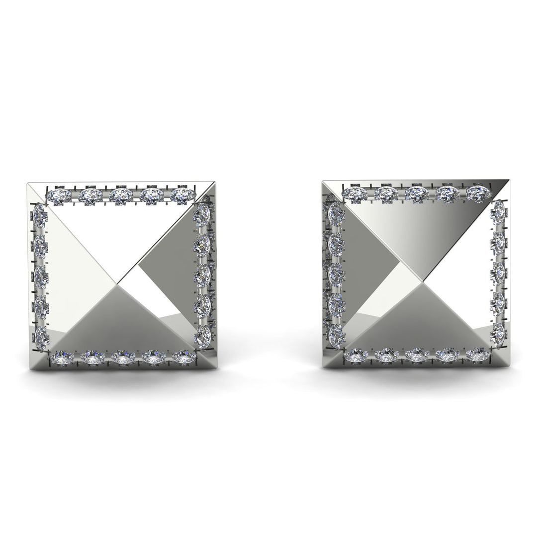 Square Diamond Earrings - Elora No. 3