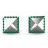 Square Emerald Earrings - Elora No. 6
