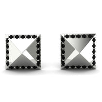 Square Black Diamond Earrings - Elora No. 9 image 1