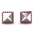 Square Ruby Earrings - Elora No. 12