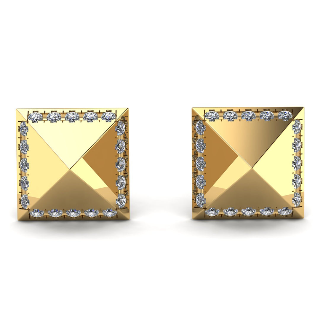 Square Diamond Earrings - Elora No. 1