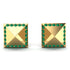 Square Emerald Earrings - Elora No. 4